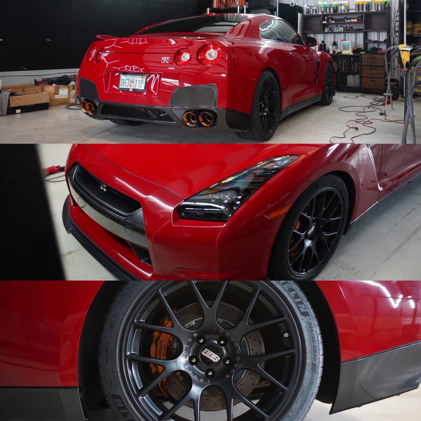 Nissan GT-R detailed in red